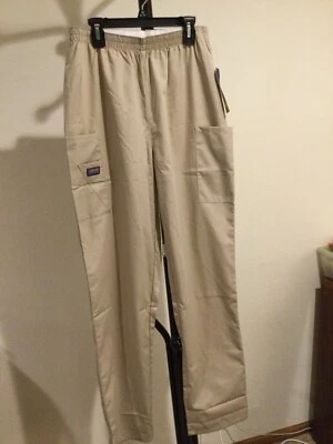 NUEVO CON ETIQUETAS Mujer’s CHEROKEE Ropa de Trabajo Cintura Carga Beige Pantalones Originales Talla S Alto Foto 1 de 4