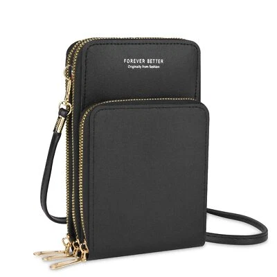 FLINTRONIC Damen Handy Umhängetasche | Kleine Tasche | PU Leder Geldbörse zum Umhängen ...