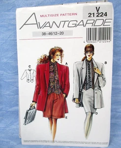 Avantgarde Womens Jacket and Shorts Set Sewing Pattern Vintage 1980s Fashion UC - Picture 1 of 3
