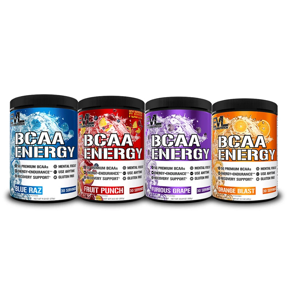 Evlution Nutrition BCAA Energy - Recovery - 30 or 65 Servings - All Flavors - Image 1 of 1