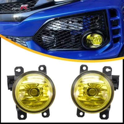 Par de luces antiniebla amarillas para Honda Civic 2013 2014 2015 con bombillas Foto 1 de 4