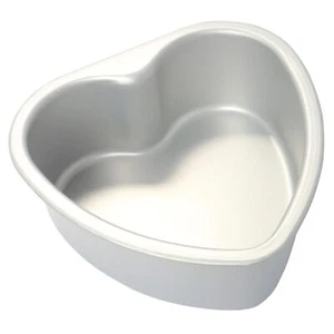 8" Heart Shaped Cake Pan Aluminum Baking Tin Valentine Wedding Birthday Mold - Picture 1 of 7