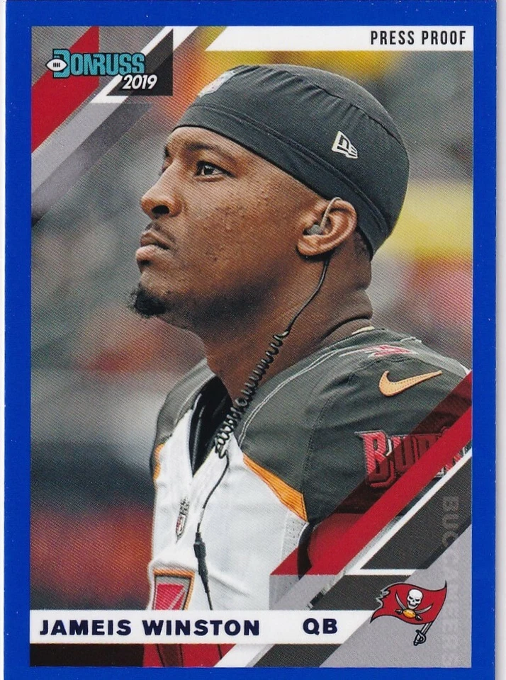 2019 DONRUSS BLUE PARALLELS VARIATIONS JAMEIS WINSTON BUCCANEERS - F681 - Image 1 of 2