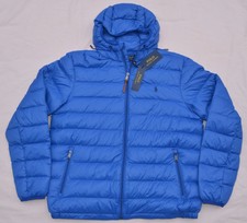 blue polo bubble coat