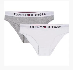 2 x Tommy Hilfiger Boys Briefs  12-14Years Grey  / White New Cotton Stretch - Picture 1 of 1