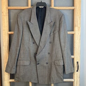 Alexander LLoyd Boston DBL Breasted Sports Coat Jacket Blazer Sz 48 L Gray USA - Picture 1 of 7