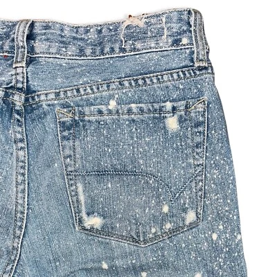 Jeans Hard Tail Para Mujer 28 Jessica Súper Tiro Bajo Bootcut Distressed Destroyed Foto 1 de 4
