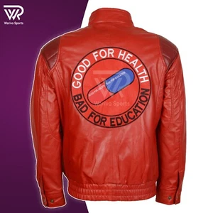 Men's Shotaro Akira Kaneda's Capsule Pill Red Manga Real Leather Cosplay Jacket - Picture 1 of 6