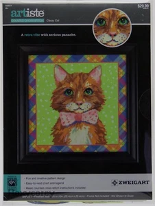 Zweigart Artiste Classy Cat Counted Cross Stitch Kit 1389014 NIP - Picture 1 of 2
