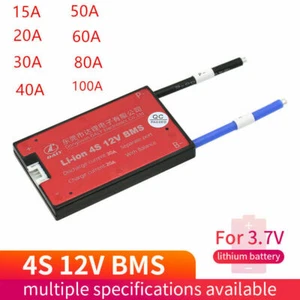 4S 12V 15A 20A 30A 40A 50A 60A 80A100A Li-Ion BMS mit Balance wasserdichte Platine - Bild 1 von 12