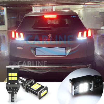 Peugeot 3008 II 2016-2024 Actualización 2X Bombillas LED Inverso Luz Blanca 6000K Canbus Foto 1 de 4