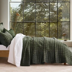 RECYCO Luxus Samt Steppdecke Set Twin/Twin Größe XL, leichter Samt Komfort... - Bild 1 von 7