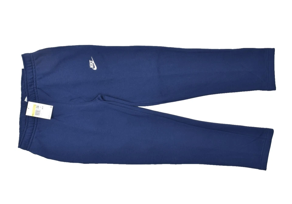 Nike Club Fleece Sportswear Sweatpants Joggers Navy Blue White BV2707-410 Small