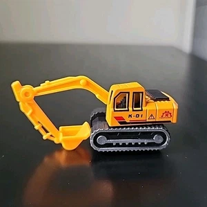 Bagger Spielzeug Baufahrzeug Auto 4,5" gelb Kunststoff - Bild 1 von 9