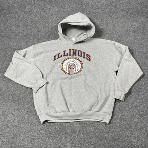 Illinois Fighting Illini Sweatshirt Herren XL grau NCAA Football Hoodie Chief - Bild 1 von 11
