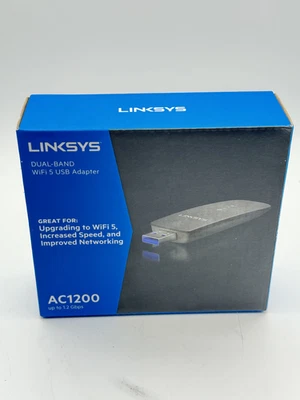LINKSYS Dual-Band AC1200 Wireless USB 3.0 Adapter WUSB6300 - Image 1 of 4