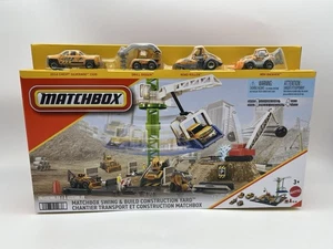 Matchbox Action Drivers Pacchetto Costruzioni con 4 Veicoli Giocattolo e 4 Accessori - Foto 1 di 5