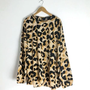 Simply Be Leopard Print Top Size 22 Long Sleeve Animal Print Blouse New - Picture 1 of 4