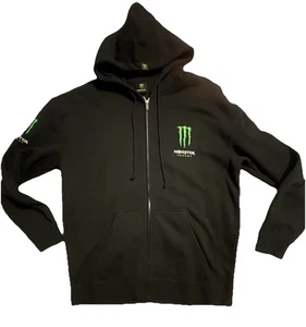 Vintage Monster Energy Hoodie Herren Medium Schwarz Y2K Unleash The Beast Gr. XL - Bild 1 von 10