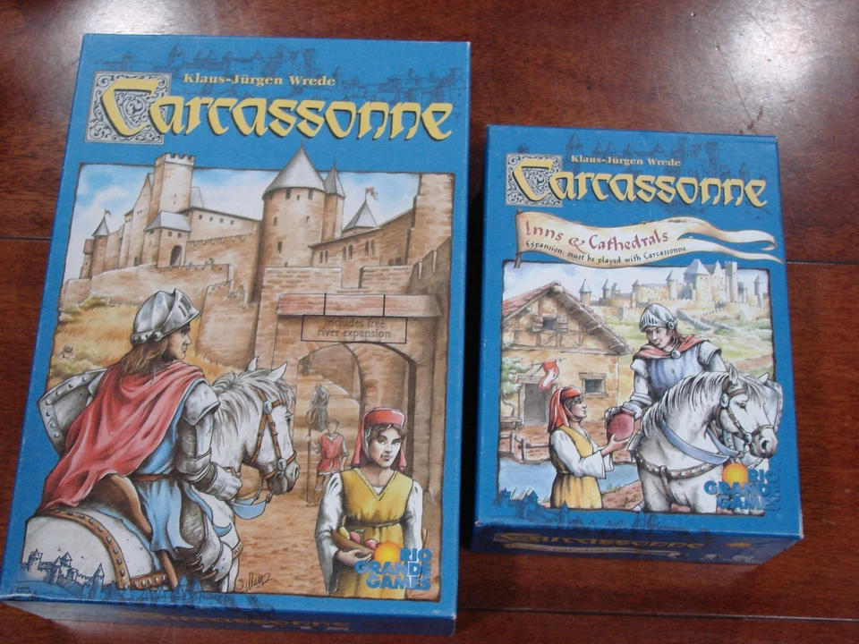 Carcassonne Board Game Rio Grande 2000 Inns & Cathedrals 2002 Complete Expansion - Image 1 of 4