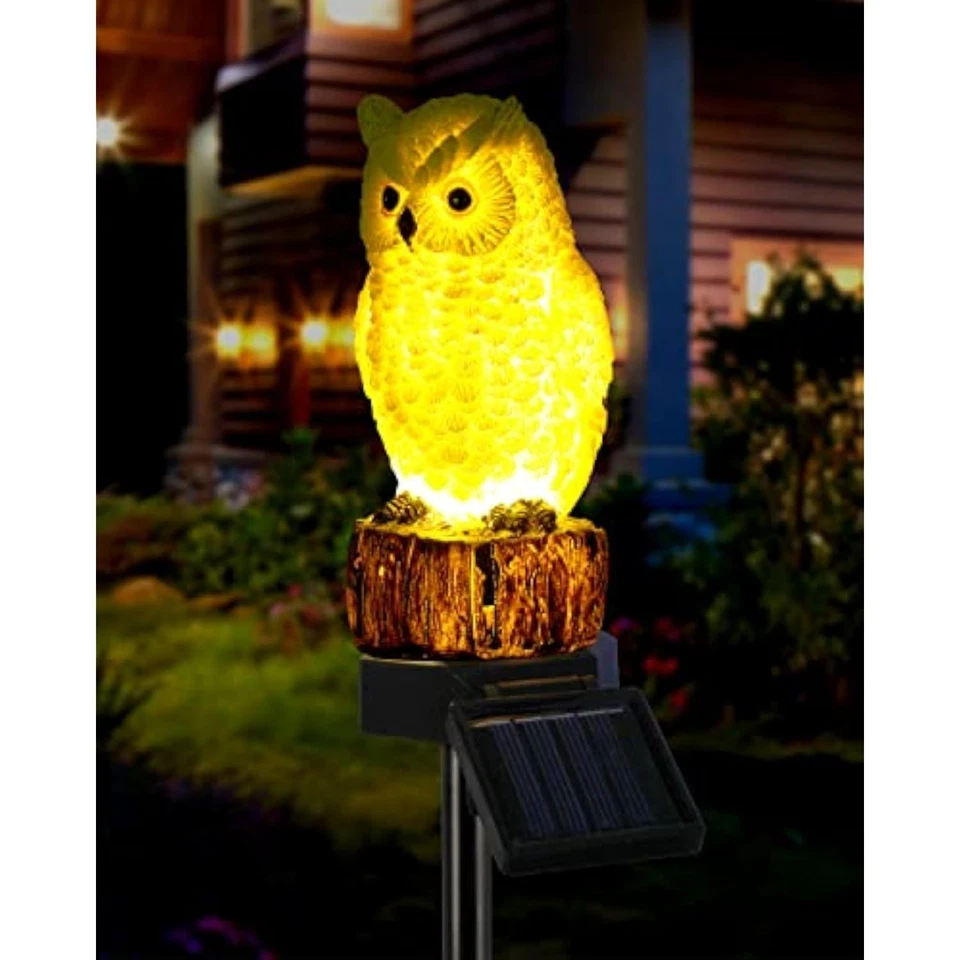 Búho Solar Decorativo Jardín Estaca Iluminación, Impermeable Lindo Animal Out Foto 1 de 1