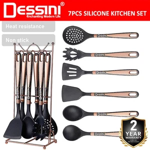 Set Utensili da Cucina 7 Pezzi Mestolo Acciaio Inox Resistente al Calore Utensile Cucina - Foto 1 di 8