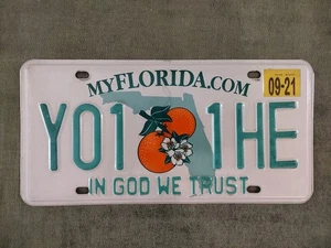 *99 VENDITA CENTESIMI* 2021 Florida Targa # Y01 1HE In God We Trust Patriotic US - Foto 1 di 1
