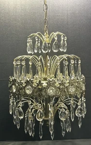 LÁMPARA RETRO VINTAGE AÑOS 60 LATÓN CASCADA/LUMINARIA ESCALONADA - Imagen 1 de 24