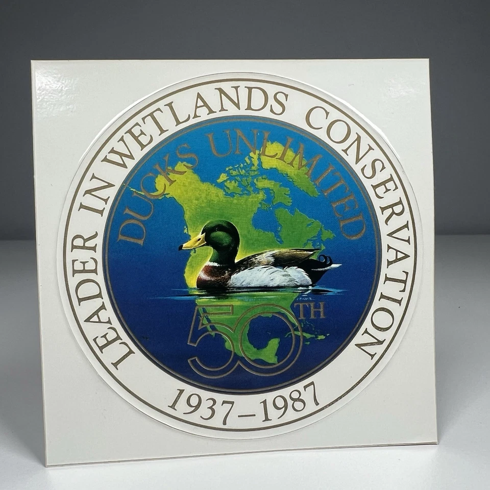 Ducks Unlimited 50th 1937-1987 Wetlands Conservation 4" Decal Sticker - Image 1 of 3