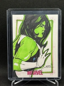 2008 Rittenhouse Women of Marvel SketchaFEX Sketch Card Uko Smith She-Hulk 1/1 - Picture 1 of 2