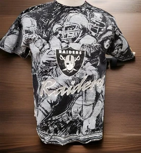Vtg 90s NFL Los Angeles Raiders T-Shirt XL Tultex Tee USA Single Stitch NFL  - Picture 1 of 5