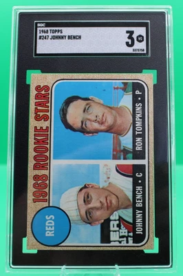 1968 Topps Set-Break No247 дебютант Джонни Бенч SGC 3 очень хорошее состояние - Изображение 1 из 4