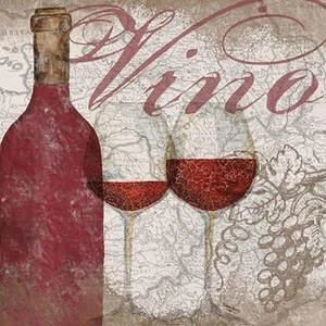 New! Vino and Vin I by Tara Reed Fine French Wine Art Print Home Decor 809688 - Imagen 1 de 1