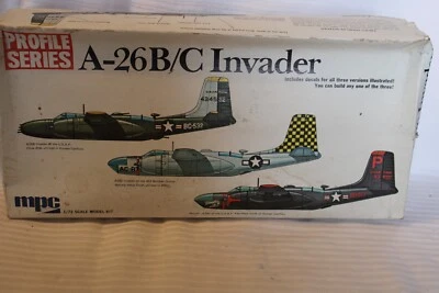 1/72 Scale MPC, A-26 Invader Airplane Kit #2-2003-200 BN Open Box - Image 1 of 3