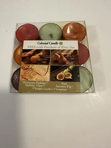 Colonial Candle TEALIGHT Candles Holiday Glow. Pack of 9 Tea Light Candles - Picture 1 of 3