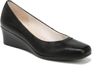 LifeStride Women's Groovy Wedge Pumps, Black Size 8W - Picture 1 of 7