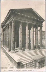 VIENNE 38 Temple d'Auguste et Livie CPA écrite à Laporte Sennecey le Grand 1906 - Picture 1 of 2