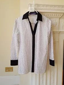 Camisa para mujer EMANUEL UNGARO con adornos de contraste con lunares Reino Unido 6 / IT 38 / F 34 / EE. UU. 4 - Imagen 1 de 11
