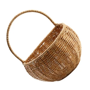 Rattan Hanging Basket Egg Holder Sundries Storage Container Baby - Picture 1 of 12