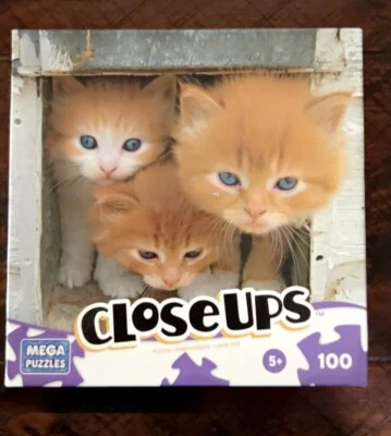 Close-Ups Mega 100 PC Puzzle Kittens New 5+ - Image 1 of 2