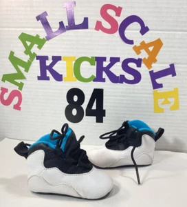 Nike Air Jordan Retro 10 Crib Powder UNC Blue Baby Size 2c - Bild 1 von 7