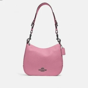 Coach F76695 Borsa HOBO in pelle di ciottoli QB/rosa rosa - Foto 1 di 8
