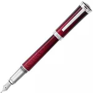 Cartier Limited Edition Art Deco Red Lacquer 18kt Gold Medium Fountain Pen - Picture 1 of 6