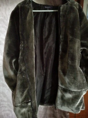 Roamans Abrigos Chaquetas Mujer, Piel Sintética, Estilo, Gris, Plata, Abrigo Foto 1 de 3