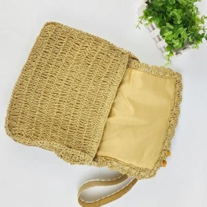 Square Women Shoulder Bag Handmade Children Beach Bag Crossbody Bag Summer - Picture 1 of 5