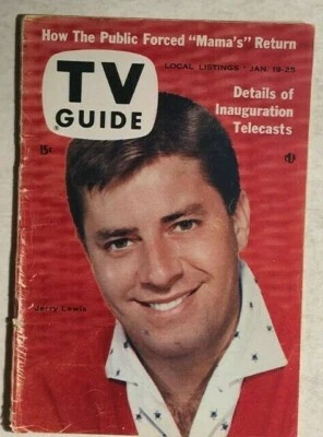 TV GUIDE January 19, 1957 Jerry Lewis cover and article - Изображение 1 из 2
