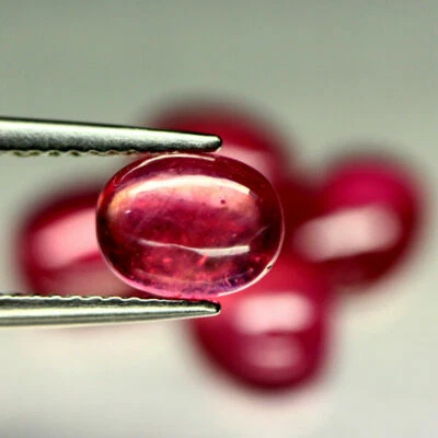 Shola Genuine 12.23 Ct Natural Pink Ruby 5 Pieces from Madagascar - Image 1 of 3