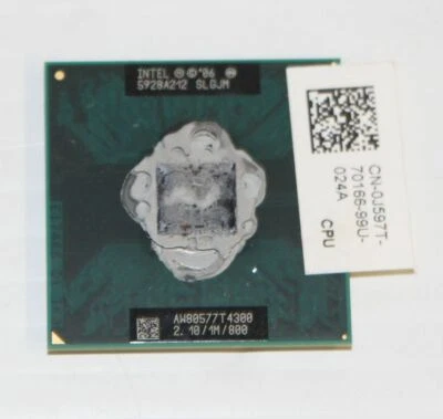 Intel Dual Core T4300 Laptop CPU 2.1ghz 800mhz 1mb #SLGJM Mobile Dell 1545 OEM - Image 1 of 3