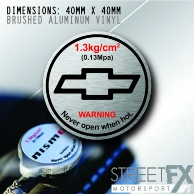 CHEVROLET Radiator Cap Sticker Decal Blazer Bolt Camaro Corvette Cruze Colorado - Изображение 1 из 3