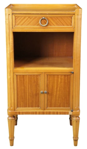 Antique Robert W Irwin Louis French XVI Satinwood Bedside Cabinet Nightstand Cover